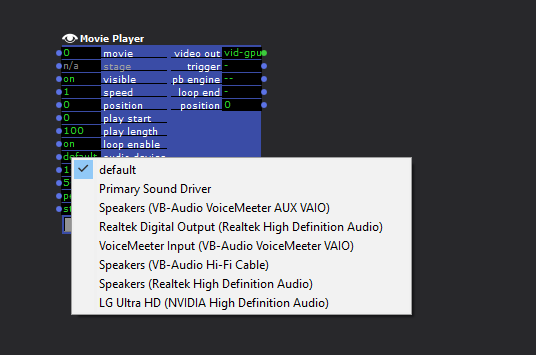 Audio Device Selection